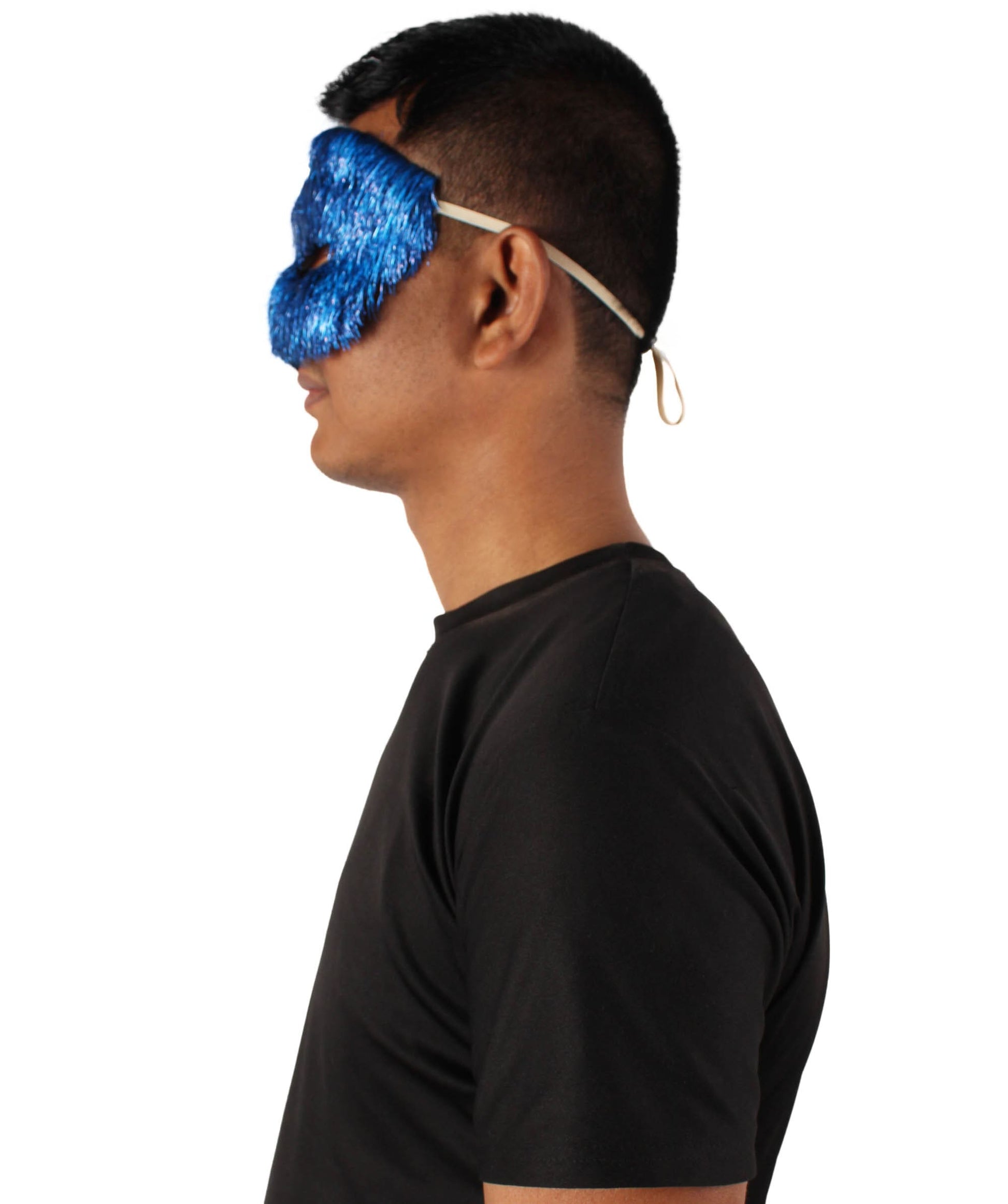 Blue Tinsel  Unisex Cosplay Ball Party Carnival Eye Mask