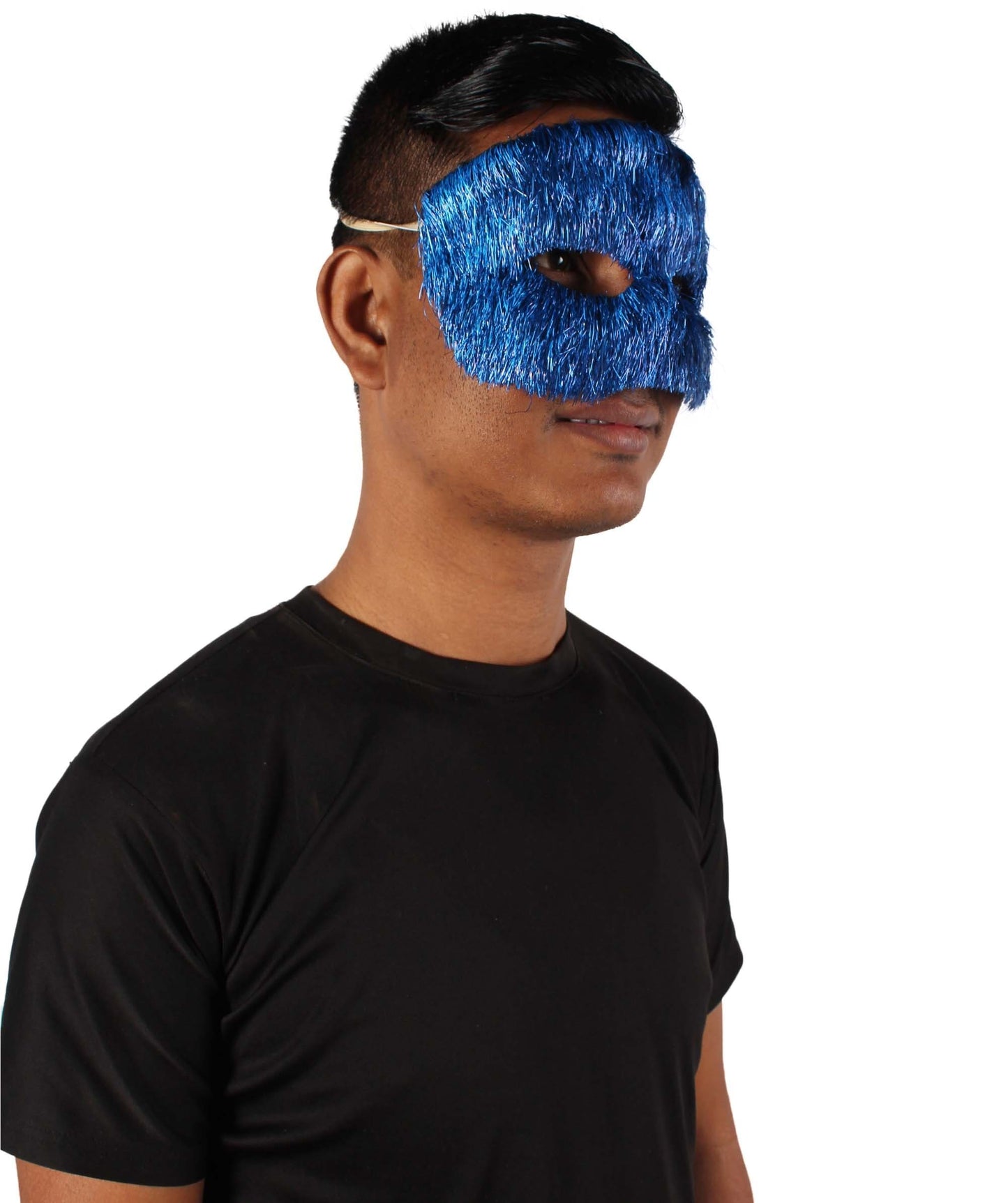 Blue Tinsel  Unisex Cosplay Ball Party Carnival Eye Mask