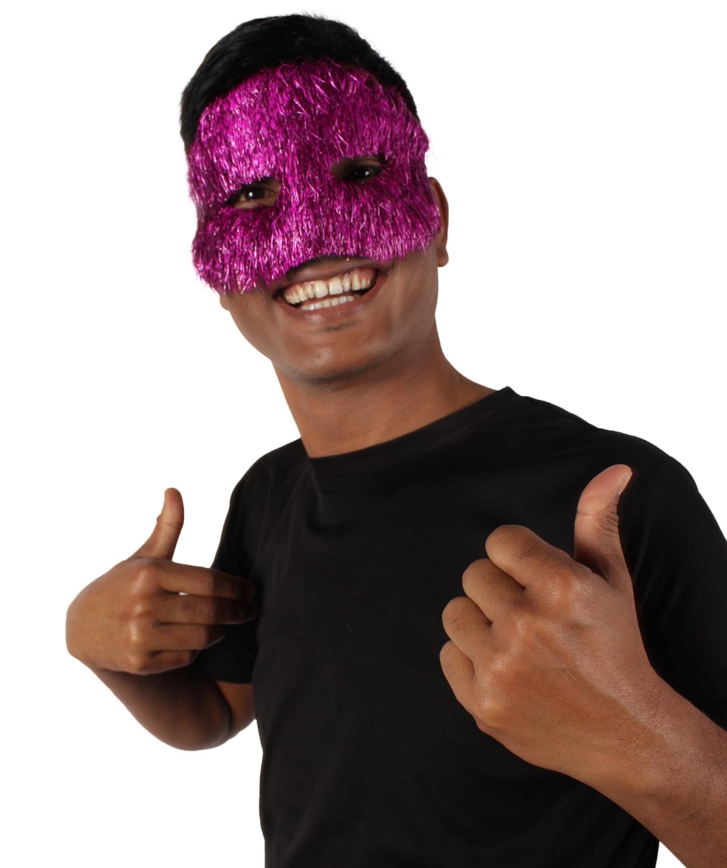 Purple Tinsel Unisex Cosplay Ball Party Carnival Eye Mask