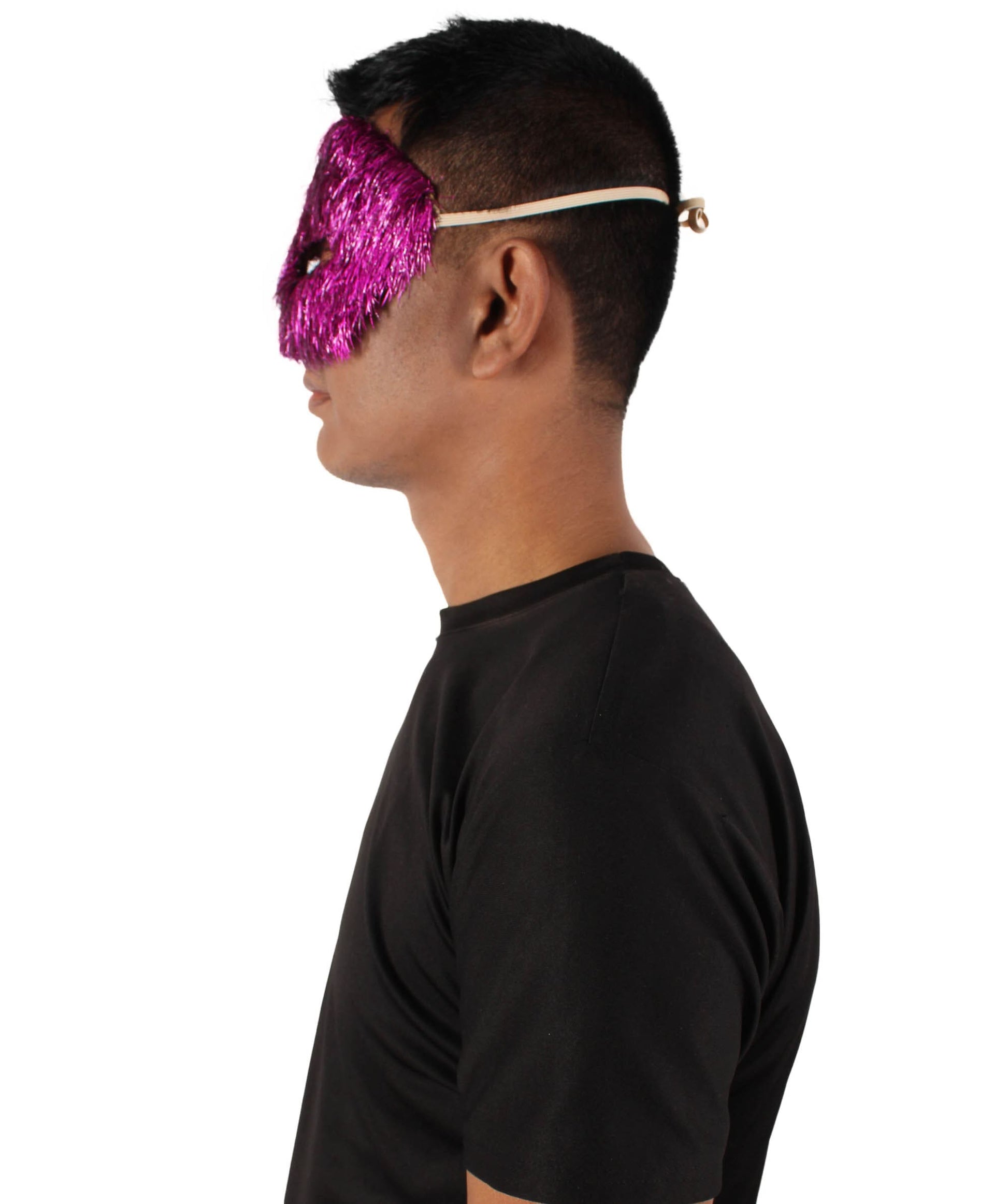 Purple Tinsel Unisex Cosplay Ball Party Carnival Eye Mask