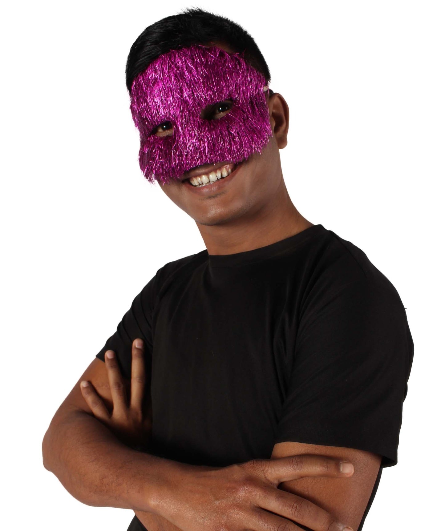 Purple Tinsel Unisex Cosplay Ball Party Carnival Eye Mask