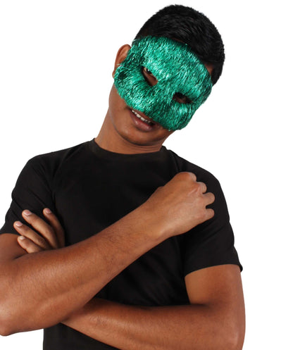 Green Tinsel Unisex Cosplay Ball Party Carnival Eye Mask