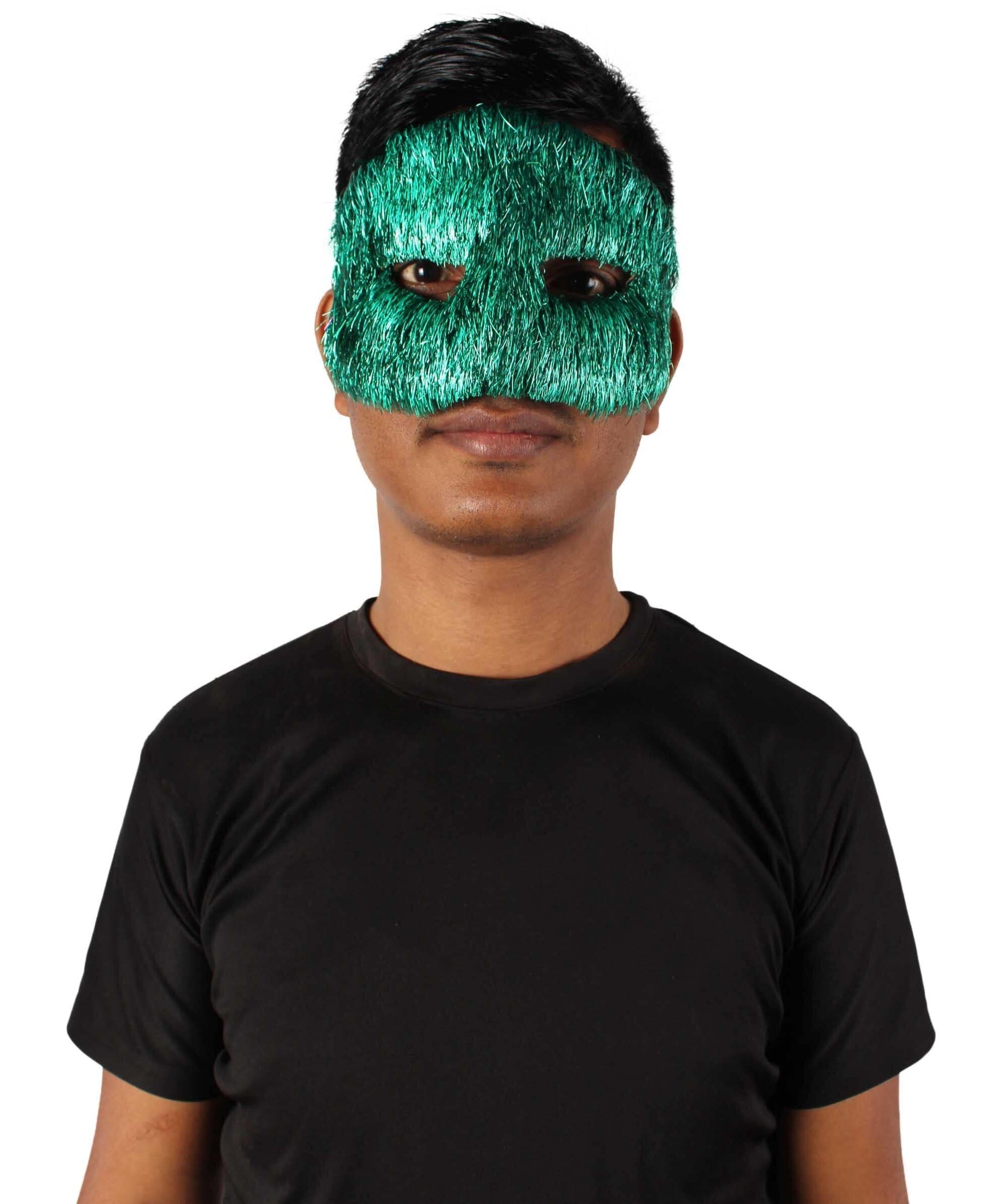 Green Tinsel Unisex Cosplay Ball Party Carnival Eye Mask