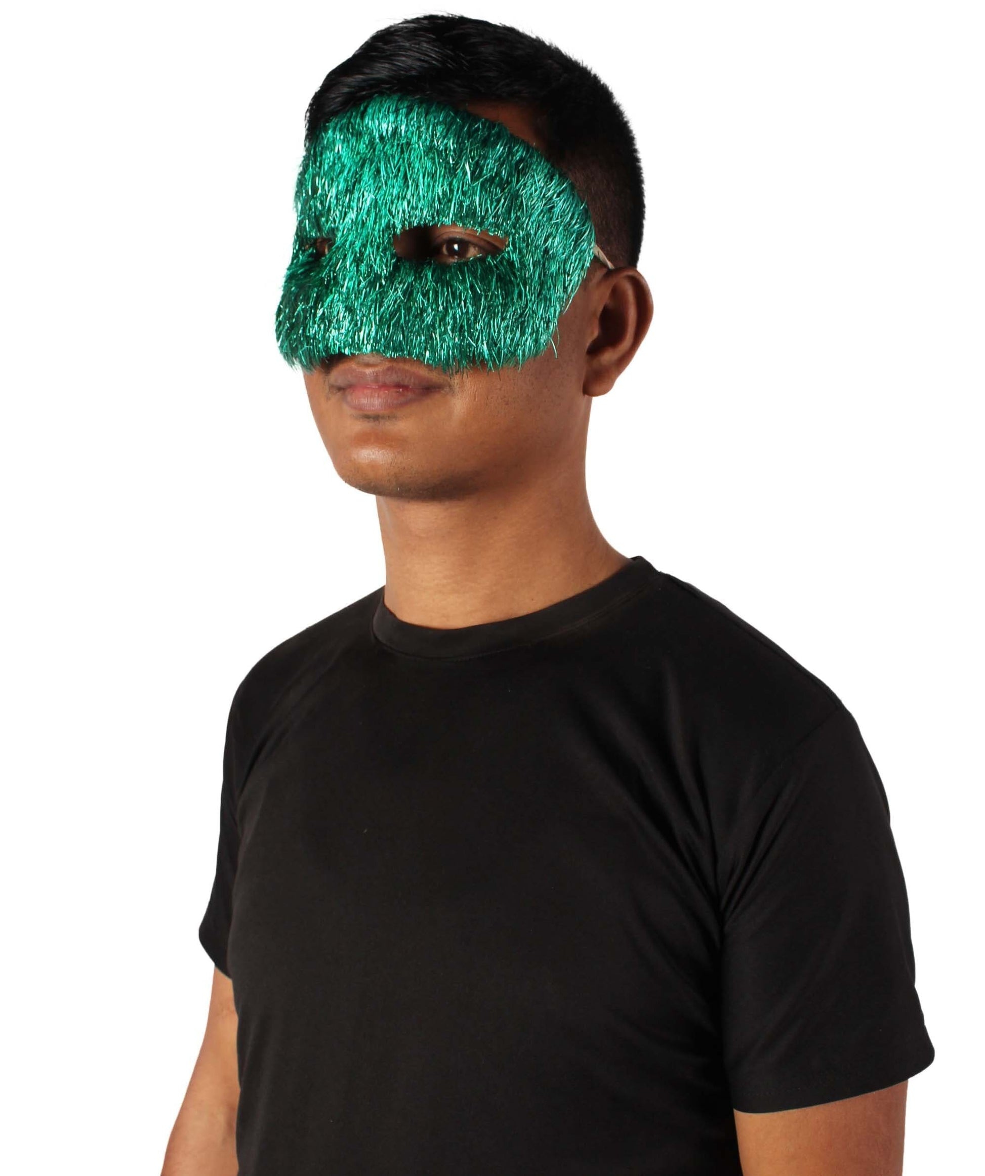 Green Tinsel Unisex Cosplay Ball Party Carnival Eye Mask