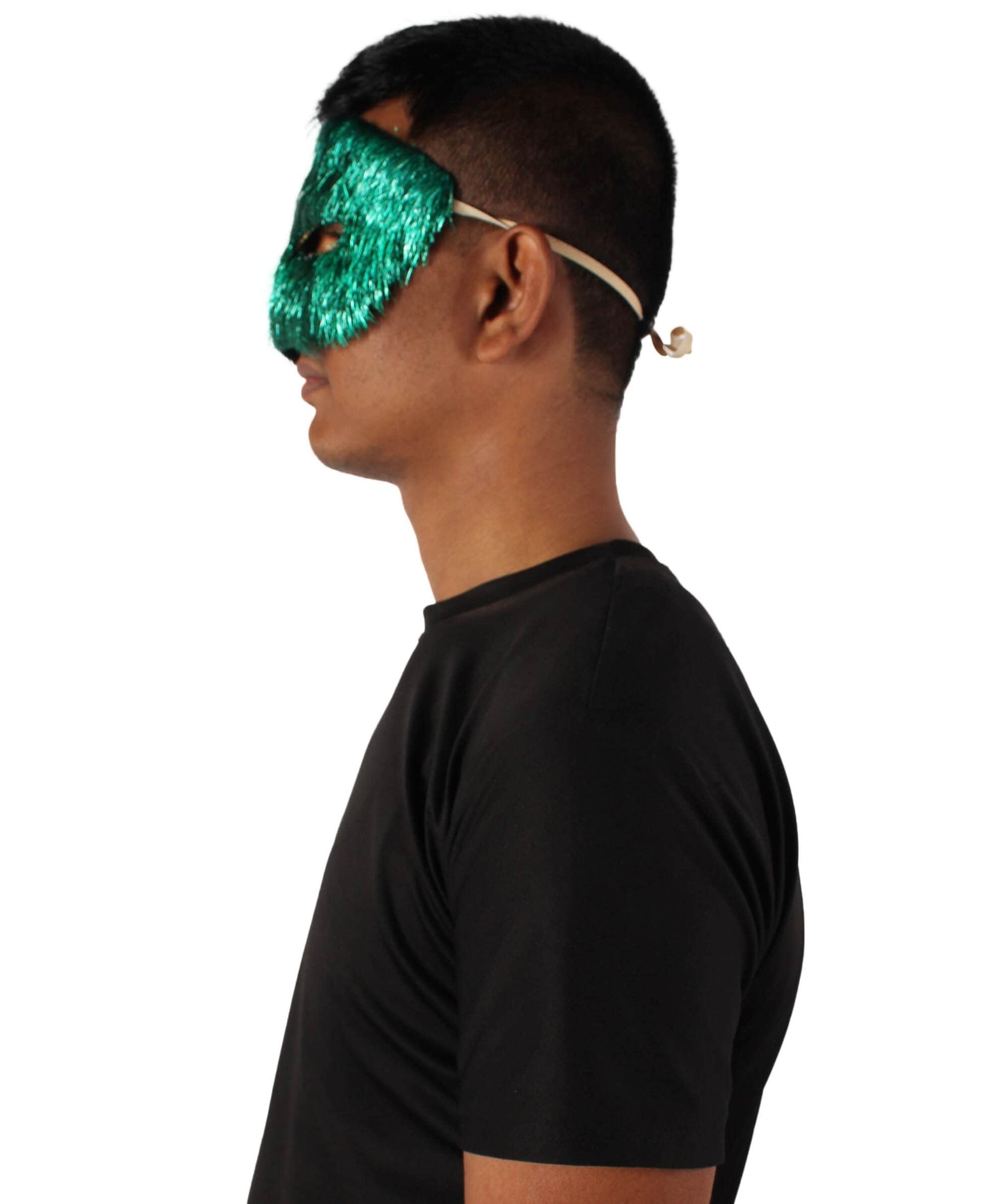 Green Tinsel Unisex Cosplay Ball Party Carnival Eye Mask
