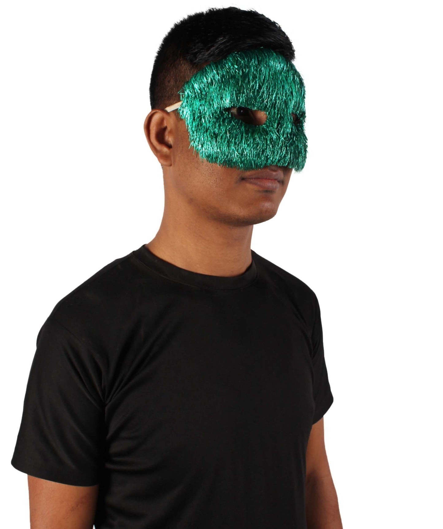 Green Tinsel Unisex Cosplay Ball Party Carnival Eye Mask