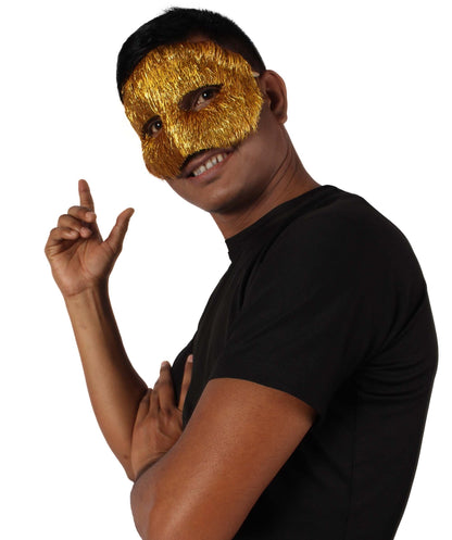 Gold Tinsel Unisex Cosplay Ball Party Carnival Eye Mask