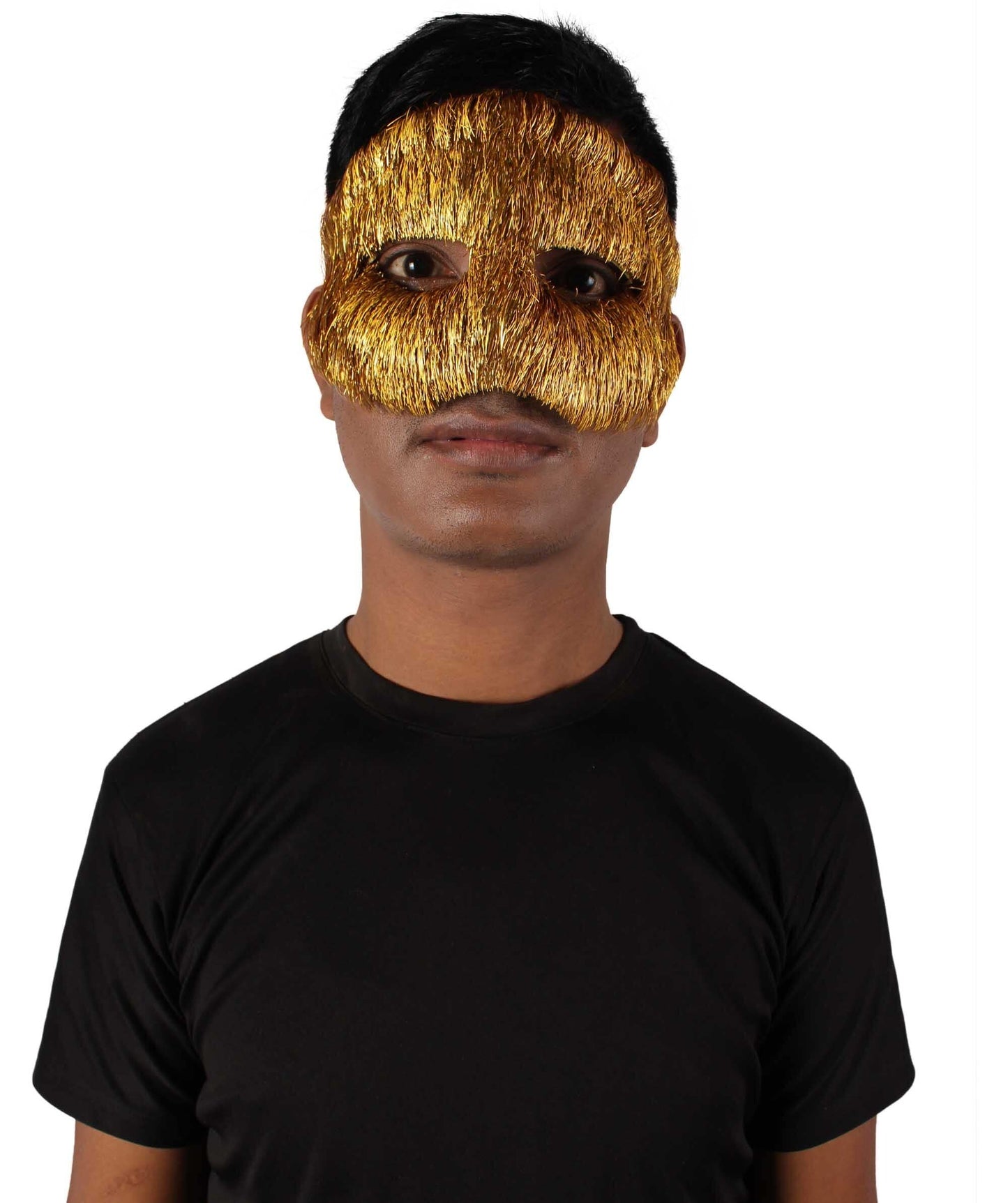 Gold Tinsel Unisex Cosplay Ball Party Carnival Eye Mask