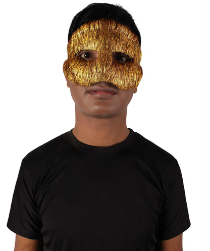 Gold Tinsel Unisex Cosplay Ball Party Carnival Eye Mask
