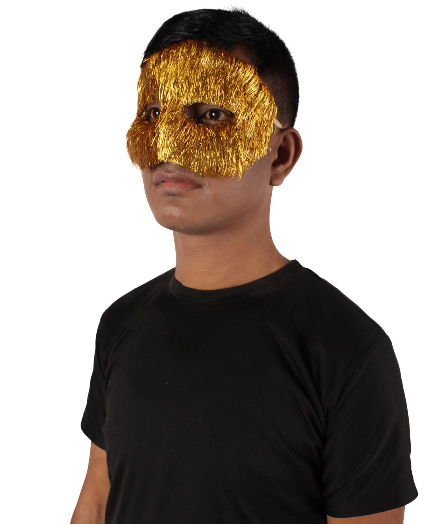 Gold Tinsel Unisex Cosplay Ball Party Carnival Eye Mask