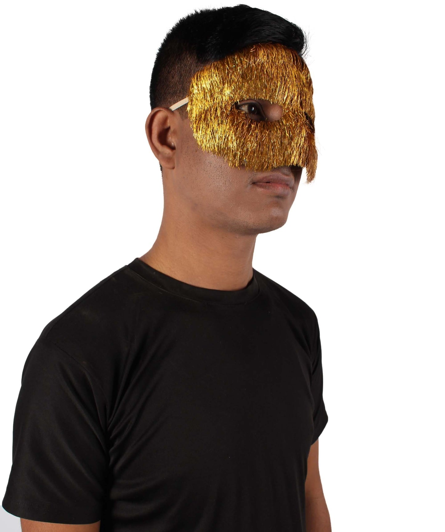 Gold Tinsel Unisex Cosplay Ball Party Carnival Eye Mask
