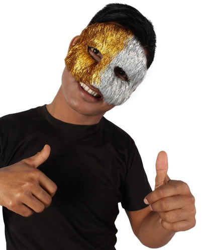 Gold & Silver Tinsel Unisex Cosplay Ball Party Carnival Eye Mask