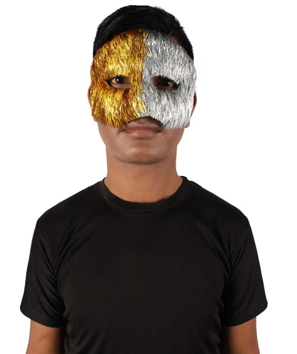 Gold & Silver Tinsel Unisex Cosplay Ball Party Carnival Eye Mask
