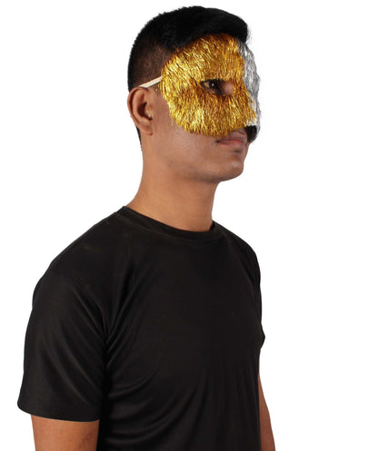Gold & Silver Tinsel Unisex Cosplay Ball Party Carnival Eye Mask