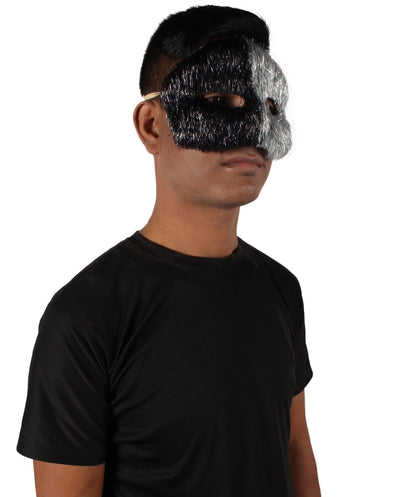 Black & Silver Tinsel Unisex Cosplay Ball Party Carnival Eye Mask