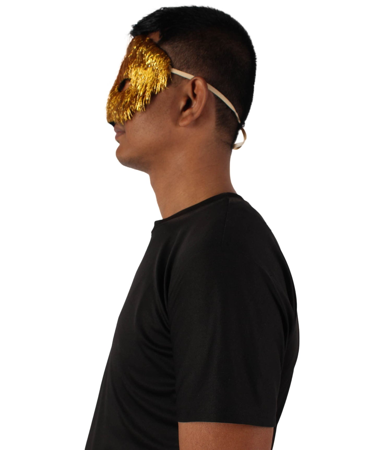 Gold & Blue Tinsel Unisex Cosplay Ball Party Carnival Eye Mask
