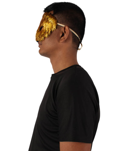 Gold & Blue Tinsel Unisex Cosplay Ball Party Carnival Eye Mask