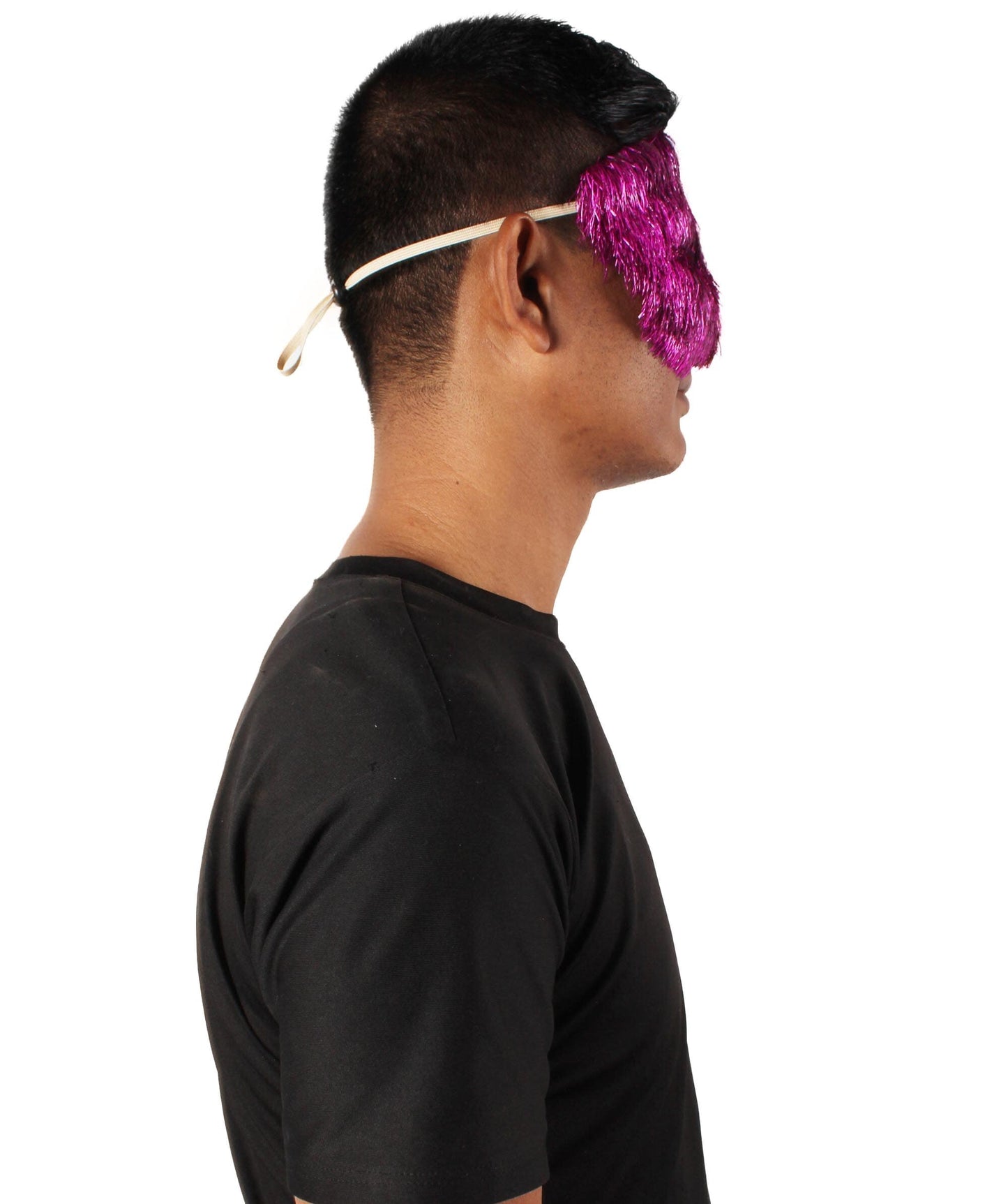 Purple & Gold Tinsel Unisex Cosplay Ball Party Carnival Eye Mask