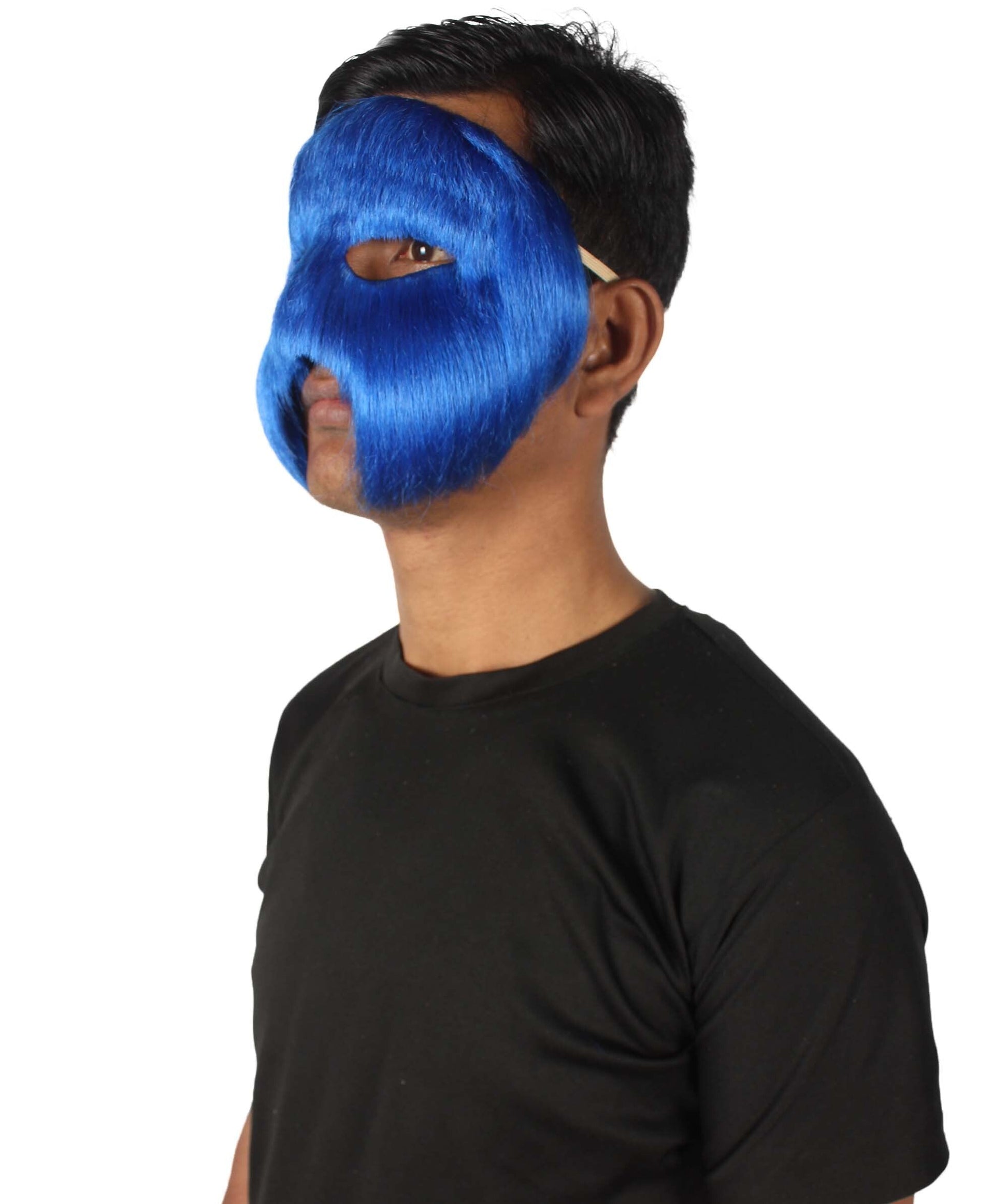 Blue Unisex Cosplay Ball Party Carnival Eye Mask Medium & Large Lengths