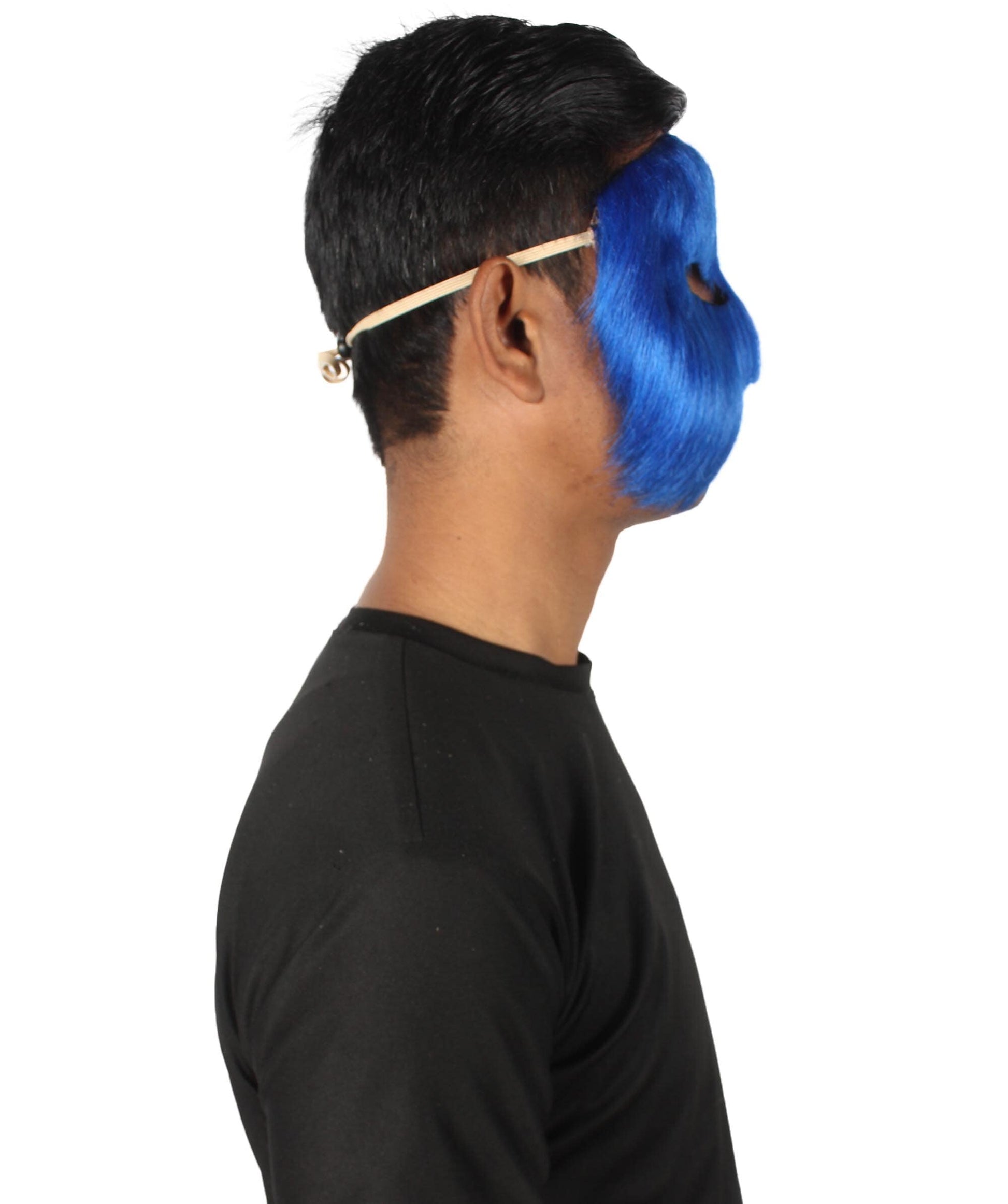 Blue Unisex Cosplay Ball Party Carnival Eye Mask Medium & Large Lengths