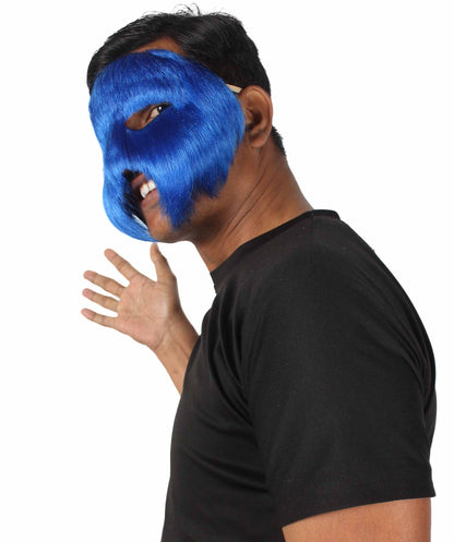 Blue Unisex Cosplay Ball Party Carnival Eye Mask Medium & Large Lengths