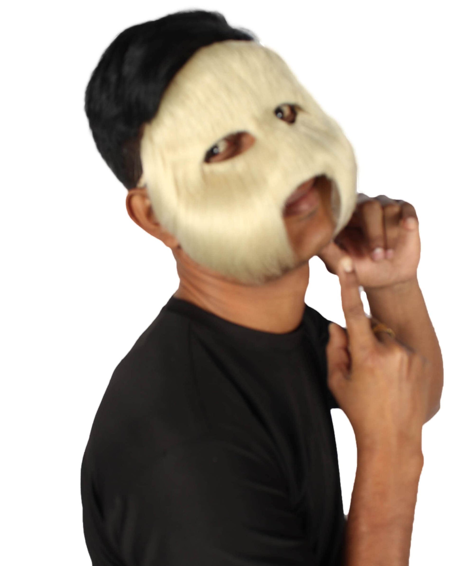 Brown Unisex Cosplay Ball Party Carnival Eye Mask Medium & Large Lengths