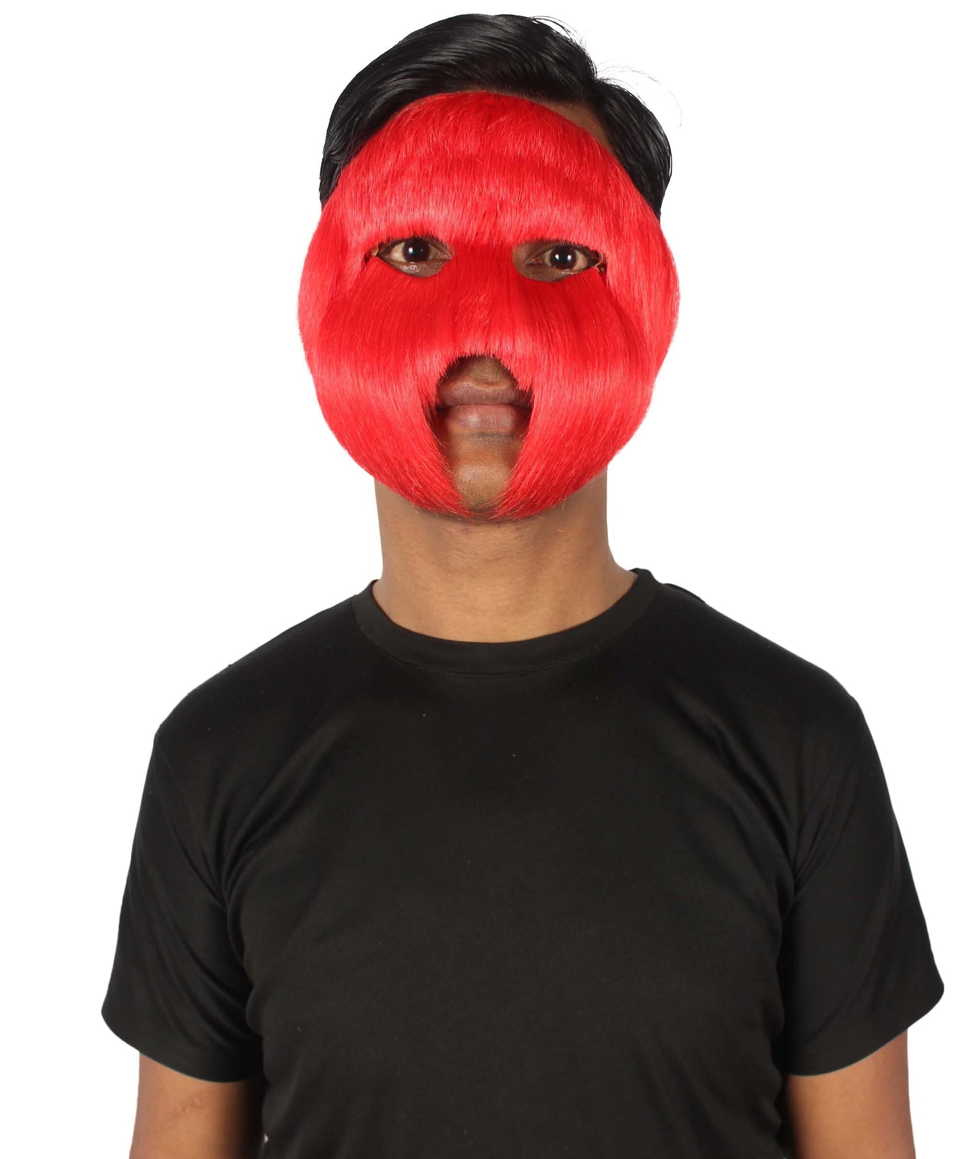 Red Unisex Cosplay Ball Party Carnival Eye Mask Medium & Large Lengths