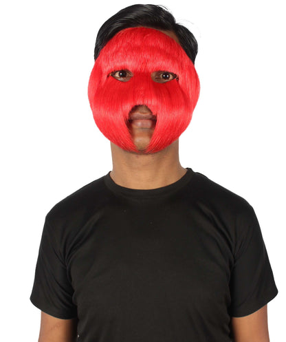 Red Unisex Cosplay Ball Party Carnival Eye Mask Medium & Large Lengths