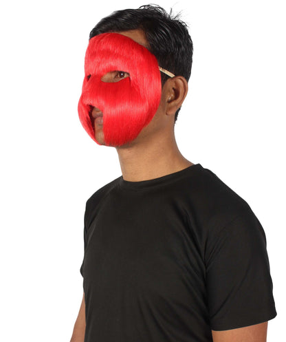 Red Unisex Cosplay Ball Party Carnival Eye Mask Medium & Large Lengths
