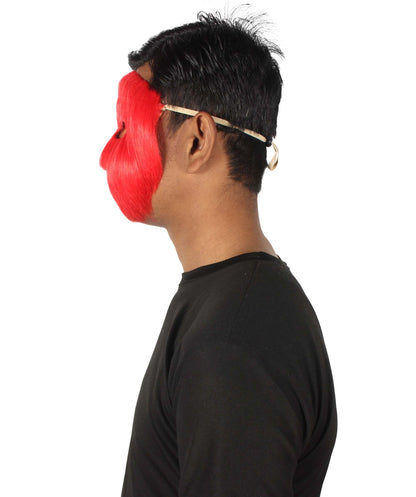 Red Unisex Cosplay Ball Party Carnival Eye Mask Medium & Large Lengths