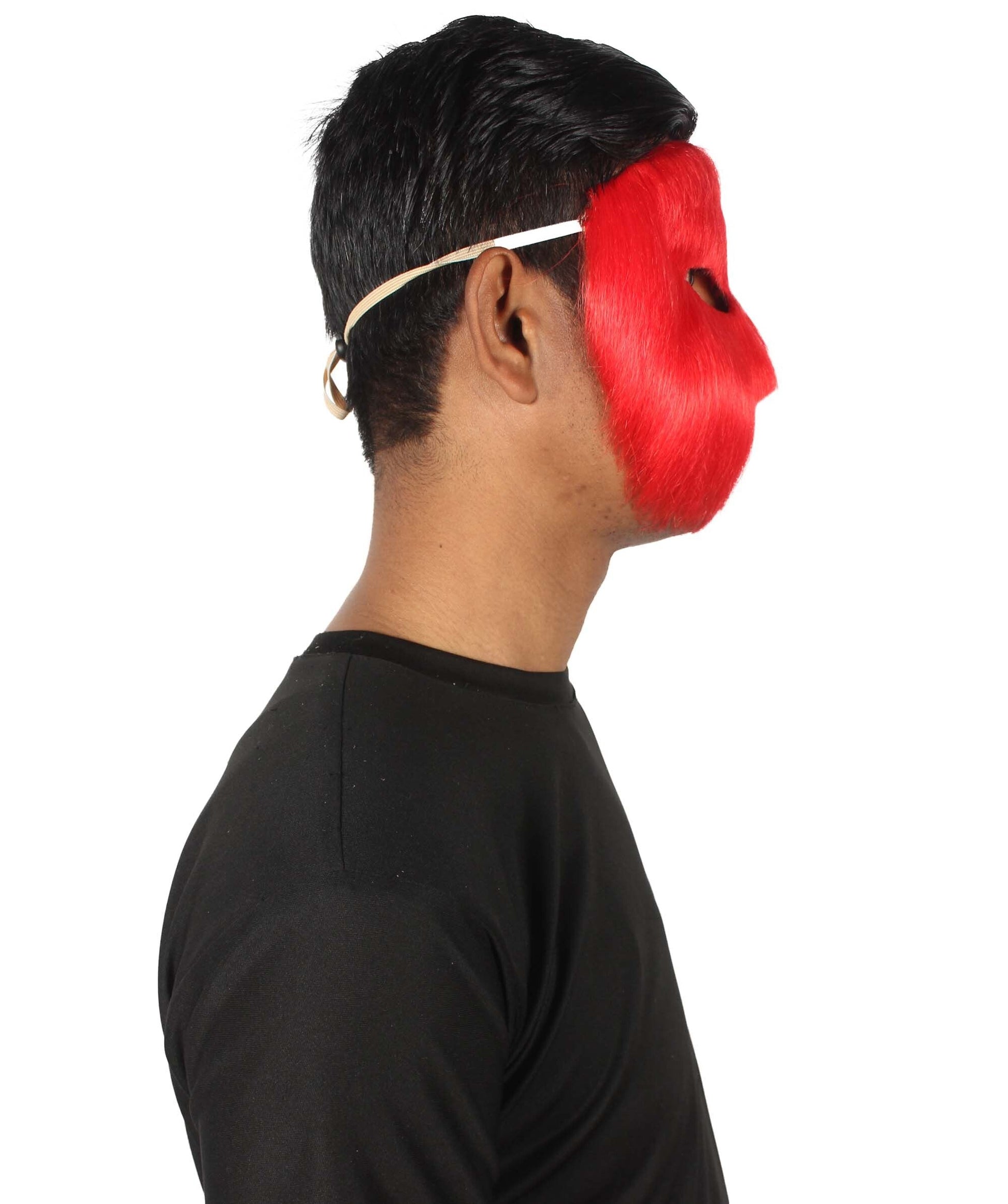 Red Unisex Cosplay Ball Party Carnival Eye Mask Medium & Large Lengths