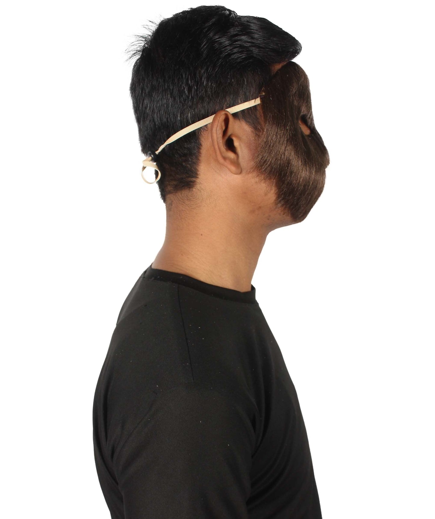 Brown Unisex Cosplay Ball Party Carnival Eye Mask Medium & Large Lengths