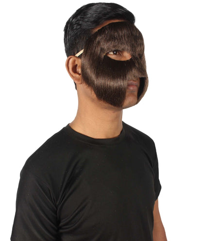 Brown Unisex Cosplay Ball Party Carnival Eye Mask Medium & Large Lengths