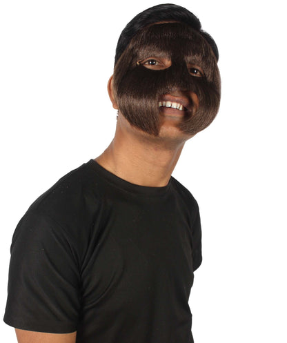 Brown Unisex Cosplay Ball Party Carnival Eye Mask Medium & Large Lengths