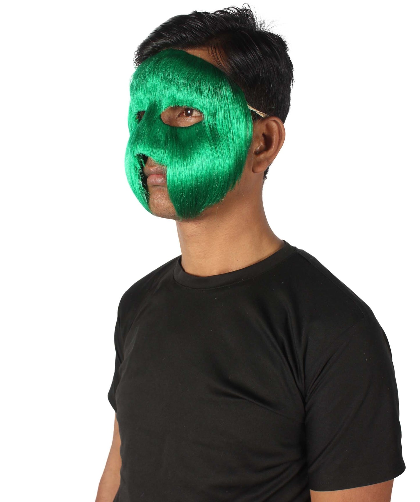 Green Unisex Cosplay Ball Party Carnival Eye Mask Medium & Large Lengths