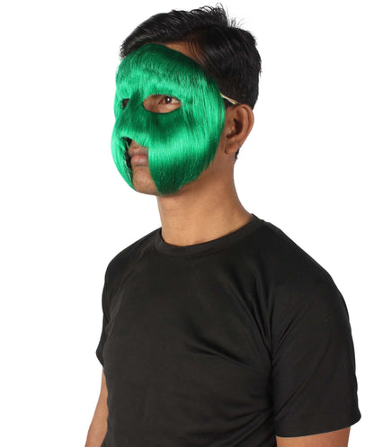 Green Unisex Cosplay Ball Party Carnival Eye Mask Medium & Large Lengths