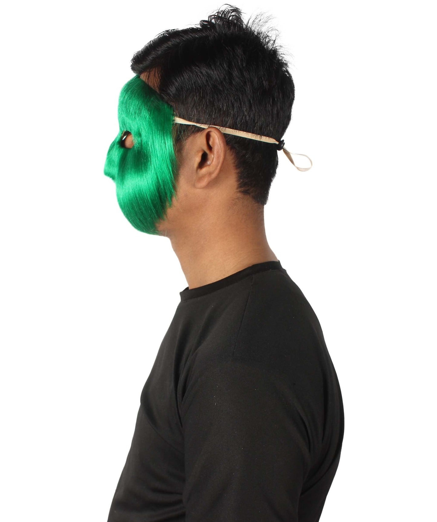 Green Unisex Cosplay Ball Party Carnival Eye Mask Medium & Large Lengths