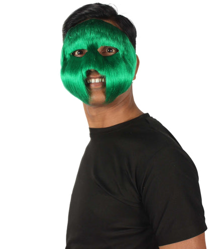 Green Unisex Cosplay Ball Party Carnival Eye Mask Medium & Large Lengths