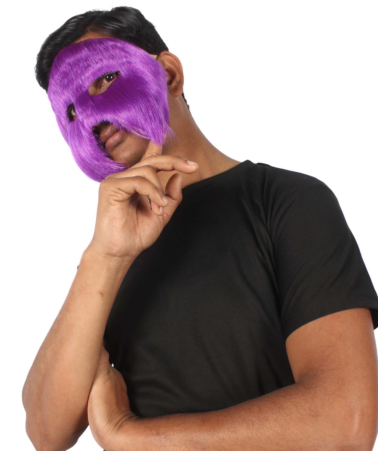 Purple Unisex Cosplay Ball Party Carnival Eye Mask Medium & Large Lengths