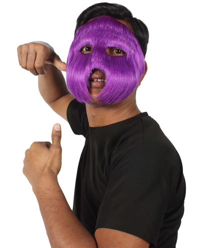 Purple Unisex Cosplay Ball Party Carnival Eye Mask Medium & Large Lengths