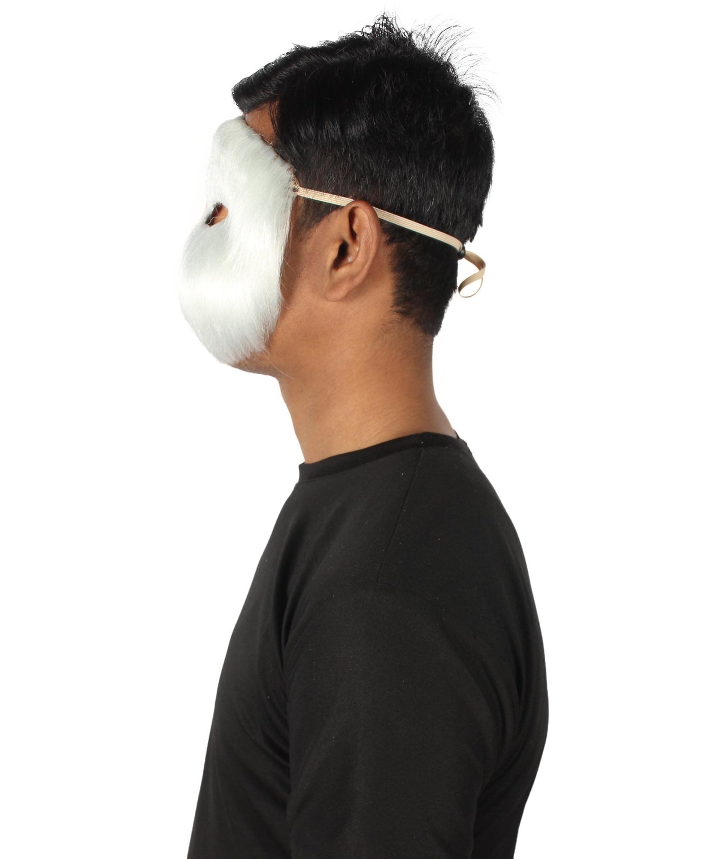 Red & White Unisex Cosplay Ball Party Carnival Eye Mask Medium & Large Lengths