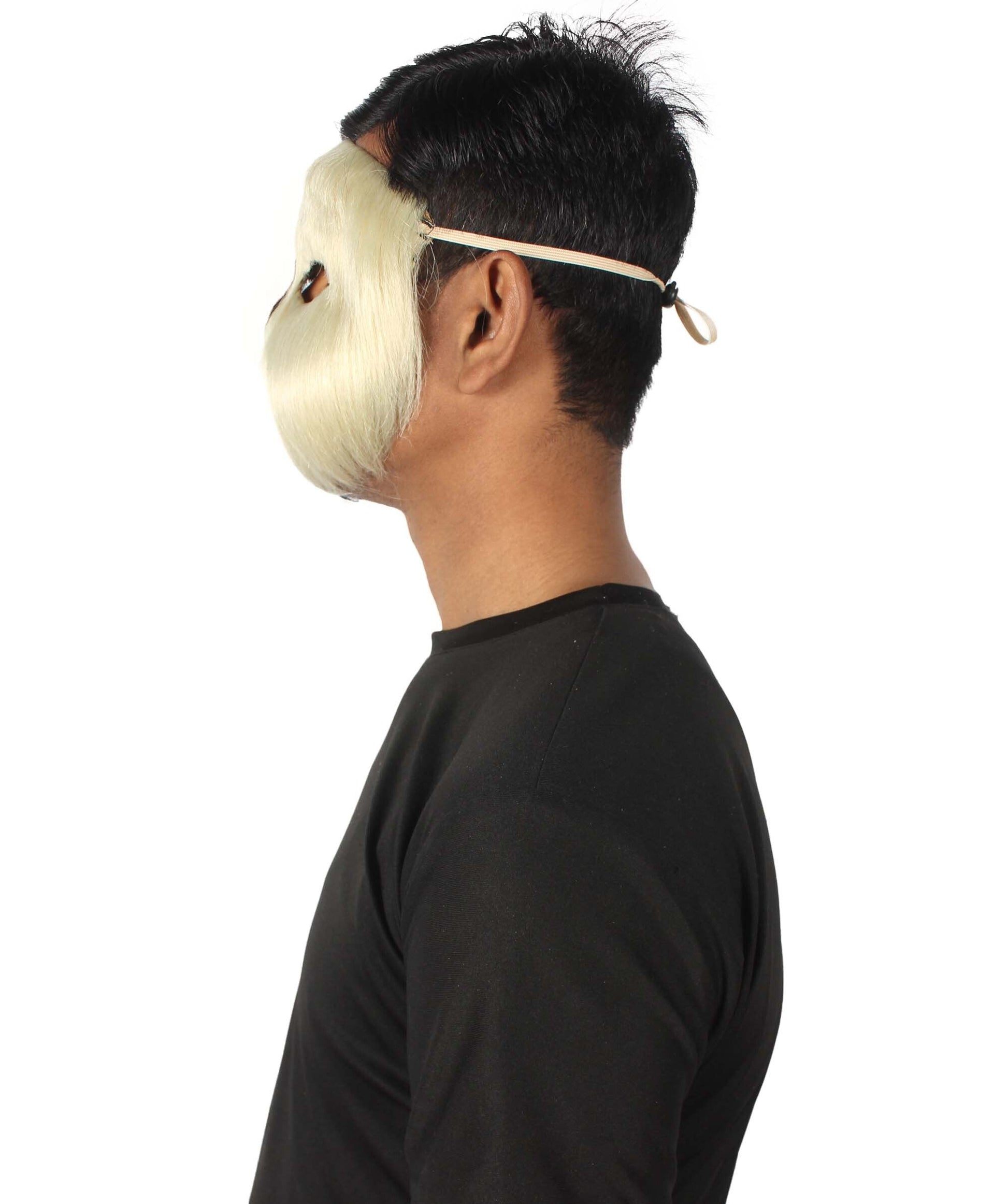 Blonde & Black Unisex Cosplay Ball Party Carnival Eye Mask Medium & Large Lengths