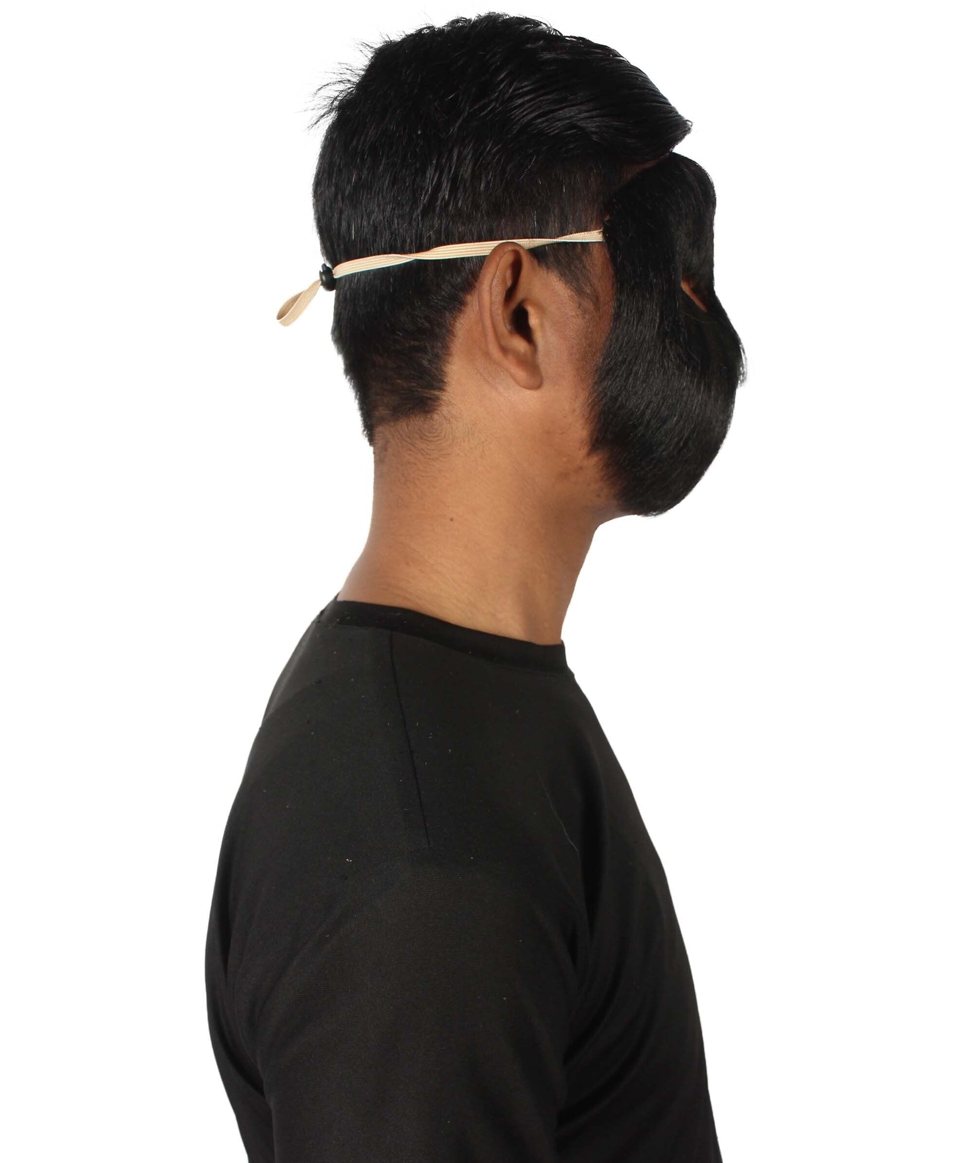 Blonde & Black Unisex Cosplay Ball Party Carnival Eye Mask Medium & Large Lengths