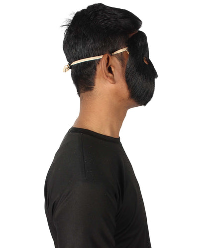 White & Black Unisex Cosplay Ball Party Carnival Eye Mask Medium & Large Lengths