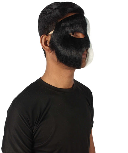 White & Black Unisex Cosplay Ball Party Carnival Eye Mask Medium & Large Lengths