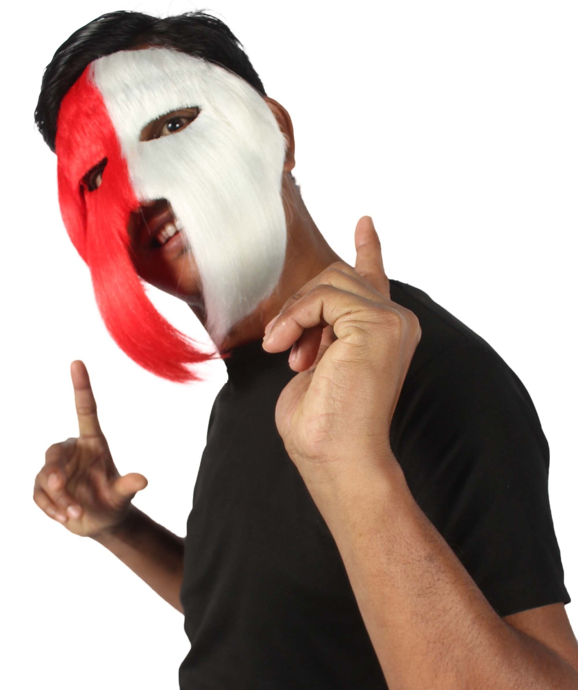 Red & White Carnival Eye Mask