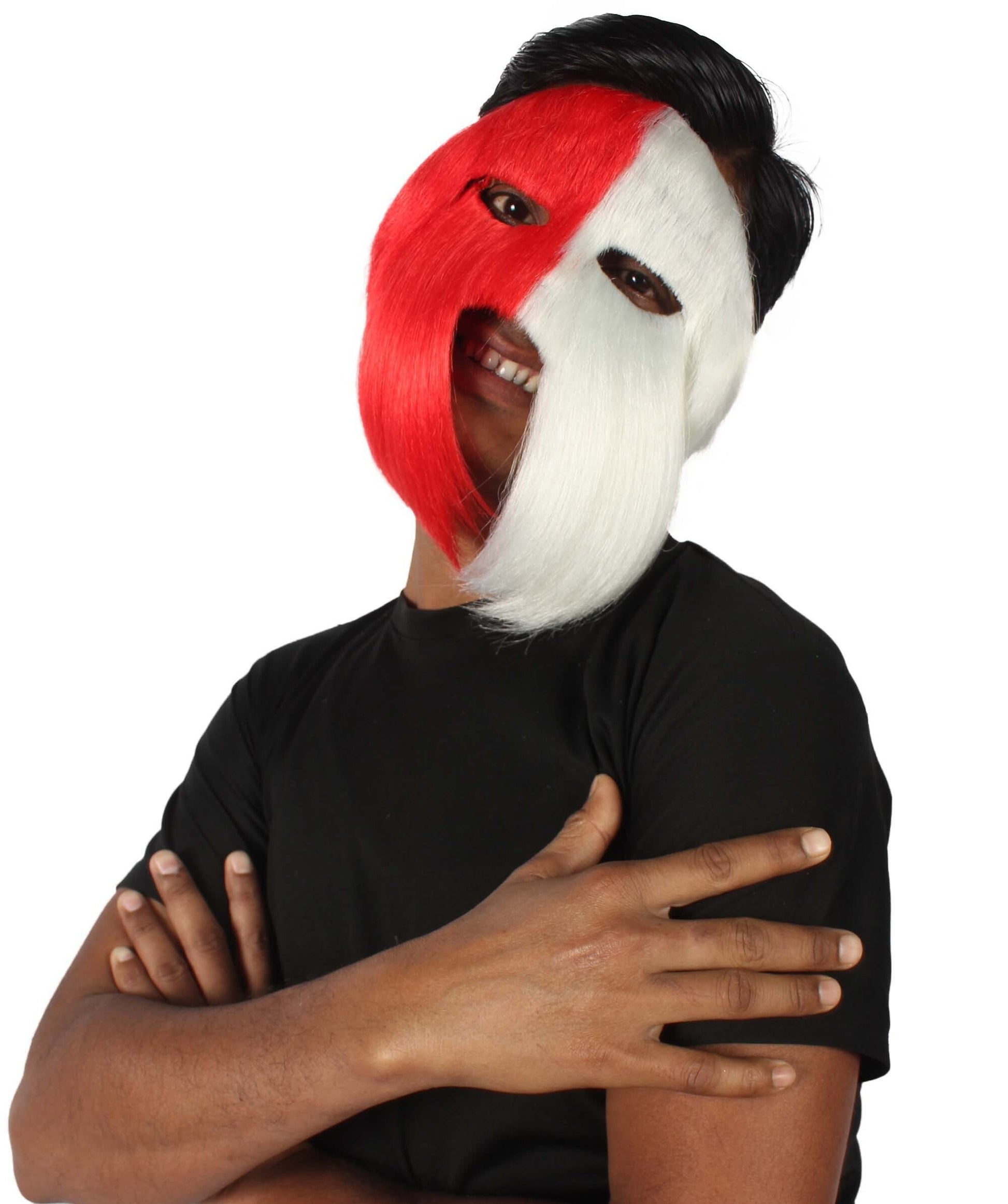 Red & White Carnival Eye Mask