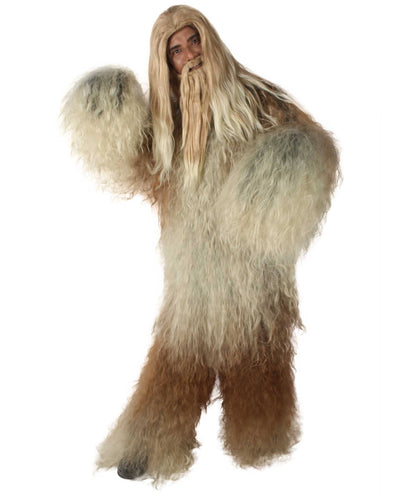 Blonde Unisex Bigfoot Horror Wig with Mustache and Beard Bundle