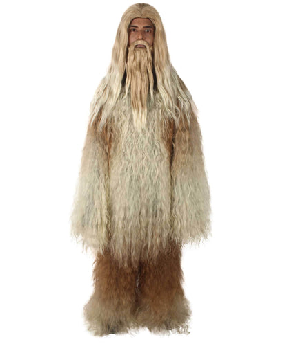 Blonde Unisex Bigfoot Horror Wig with Mustache and Beard Bundle