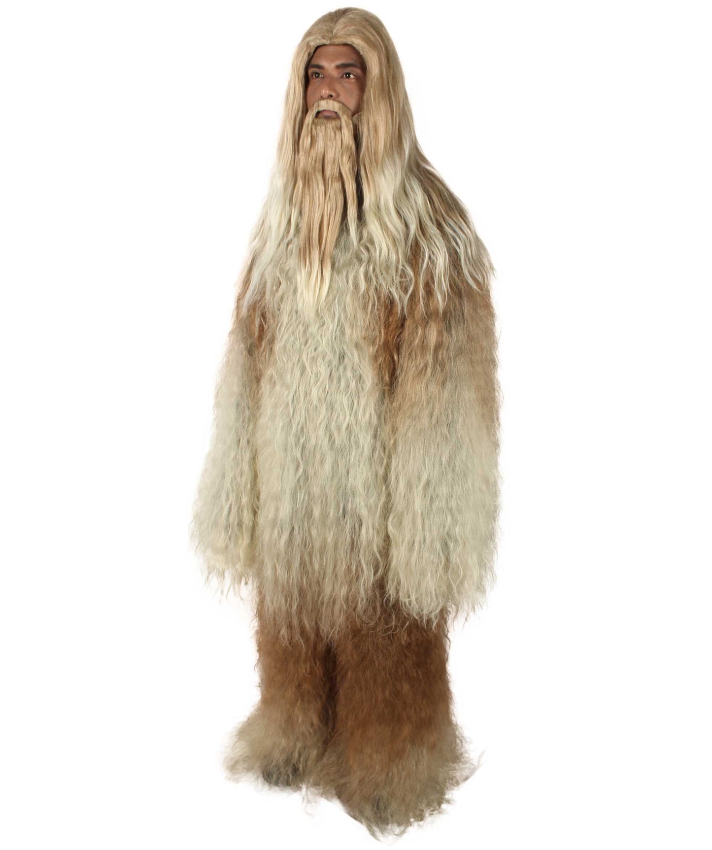 Blonde Unisex Bigfoot Horror Wig with Mustache and Beard Bundle